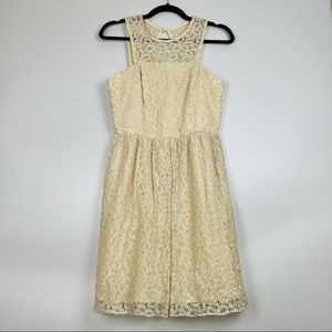 THE LIMITED Ivory Eyelet Sleeveless Dress Size 2